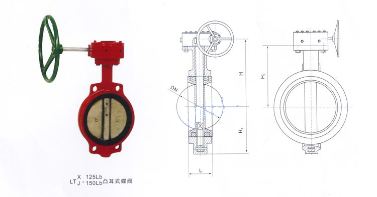 D371X對(duì)夾式襯膠蝶閥 D371X對(duì)夾式襯膠蝶閥